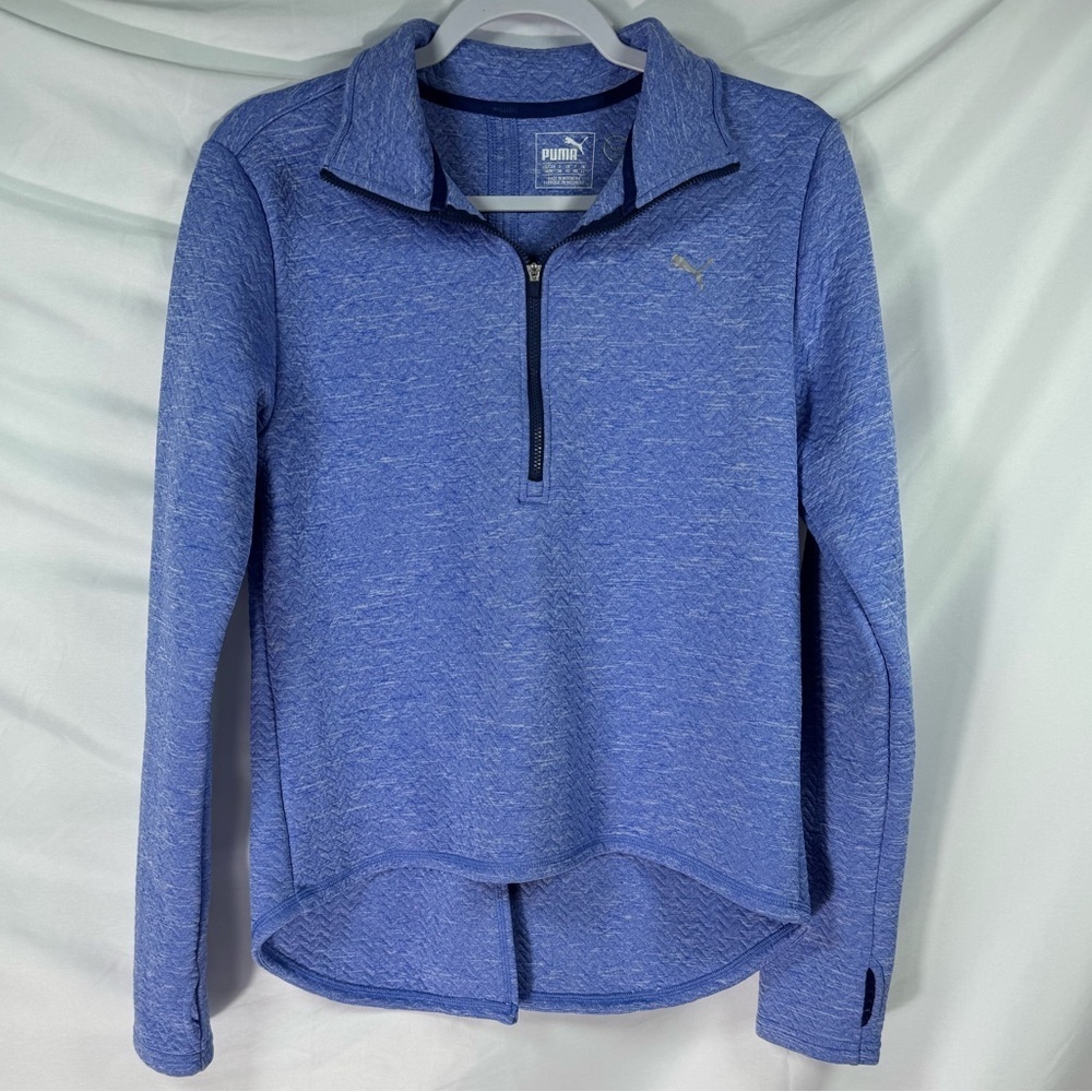Puma Women's 3/4 Zip Warm Cell Pullover Top Purple M